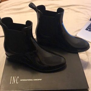Black rainy boots for woman